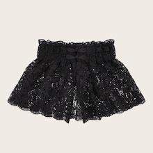 Romwe Frog Closure Buttons Detail Lace Wide Belt