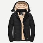 Romwe Men Fleece Lined Detachable Hooded Puffer Coat