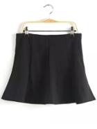 Romwe Ruffle Black Skirt