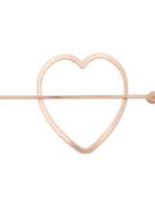 Romwe Rosegold Simple Heart Shape Hair Clip For Women