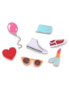 Romwe Shoes & Balloon Design Brooch Set