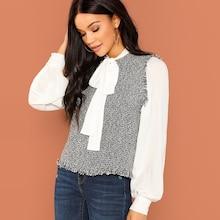 Romwe Frayed Trim 2 In 1 Blouse