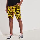 Romwe Guys Abstract Print Shorts