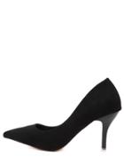 Romwe Faux Suede Pointed Toe Pumps