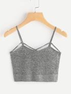 Romwe Cross Front Cami Top