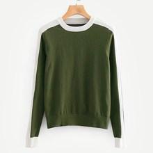 Romwe Cut And Sew Raglan Sleeve Jumper