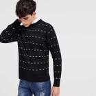Romwe Men Striped Sweater