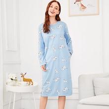 Romwe Hippo Print Night Dress