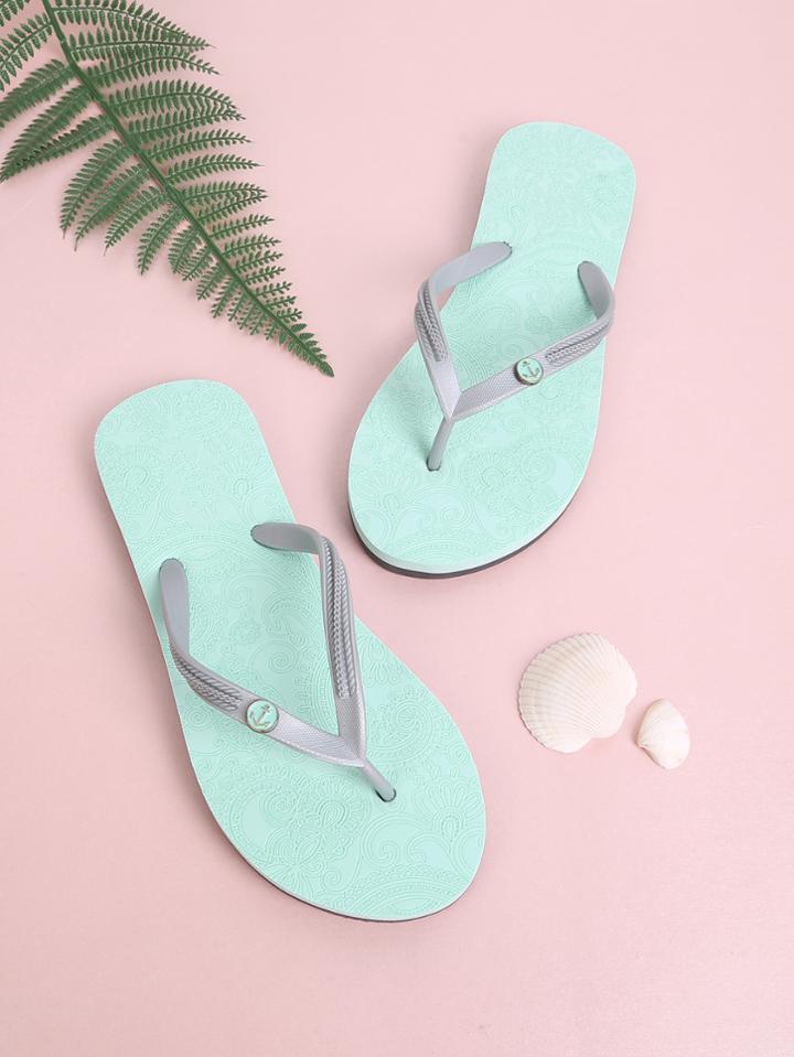 Romwe Pvc Flip Flop Sandals