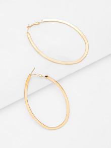 Romwe Open Irregular Ring Design Earrings