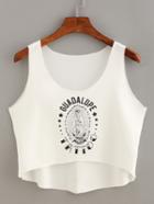 Romwe Our Lady Of Guadalupe Print Tank Top
