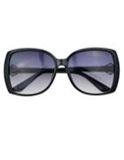 Romwe Black Square Shaped Oversized Sunglasses