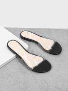 Romwe Clear Design Flat Sandals