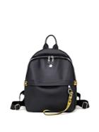 Romwe Double Zipper Strap Decorated Backpack