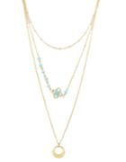 Romwe Multilayer Women Long Chain Necklace