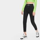 Romwe Button And Pocket Detail Jeans