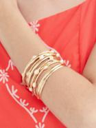 Romwe Golden Multilayer Pearl Bracelet