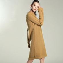 Romwe Solid Raglan Sleeve Sweater Dress