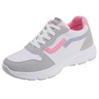 Romwe Lace-up Front Suede Panel Sneakers