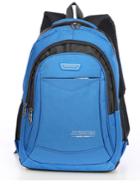 Romwe Contrast Zipper Front Nylon Backpack