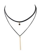 Romwe Punk Style Multilayers Long Thin Gold Chain Necklaces