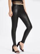 Romwe Middle Waist Skinny Ankle Pants