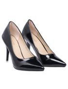 Romwe Black High Heel Point Toe Shoes