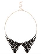 Romwe Collar Shaped Faceted Stones Necklace