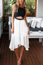 Romwe Color-block Cut Out Asymmetrical Dress