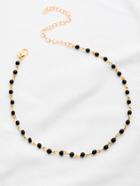 Romwe Contrast Beaded Delicate Necklace