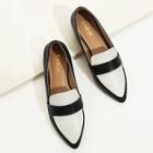 Romwe Pointed Toe Penny Loafers