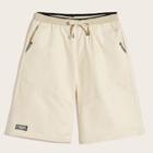 Romwe Guys Letter Patched Drawstring Bermuda Shorts