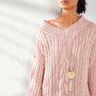 Romwe Tassel & Moon Sweater Chain Necklace