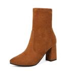 Romwe Suede Chunky Boots