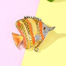 Romwe Tropical Fish Design Brooch