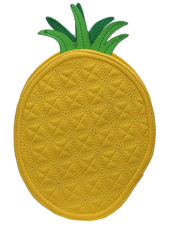 Romwe Yrellow Pineapple Shape Pu Bag
