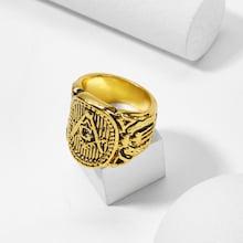 Romwe Men Letter Detail Ring