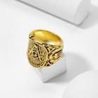 Romwe Men Letter Detail Ring