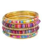 Romwe Colorful Beads Chunky Bangles