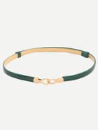 Romwe Dark Green Interlock Thin Belt