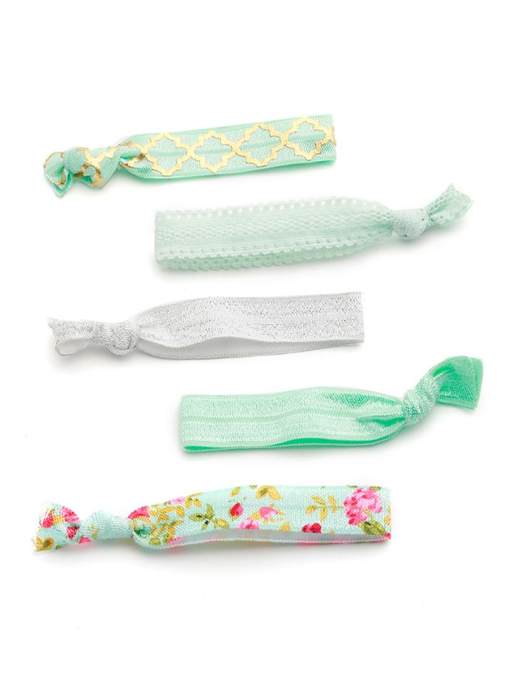 Romwe Calico Print Hair Tie Set