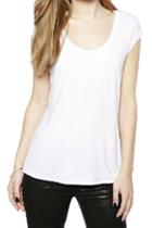 Romwe Romwe Mesh Panel Loose White T-shirt