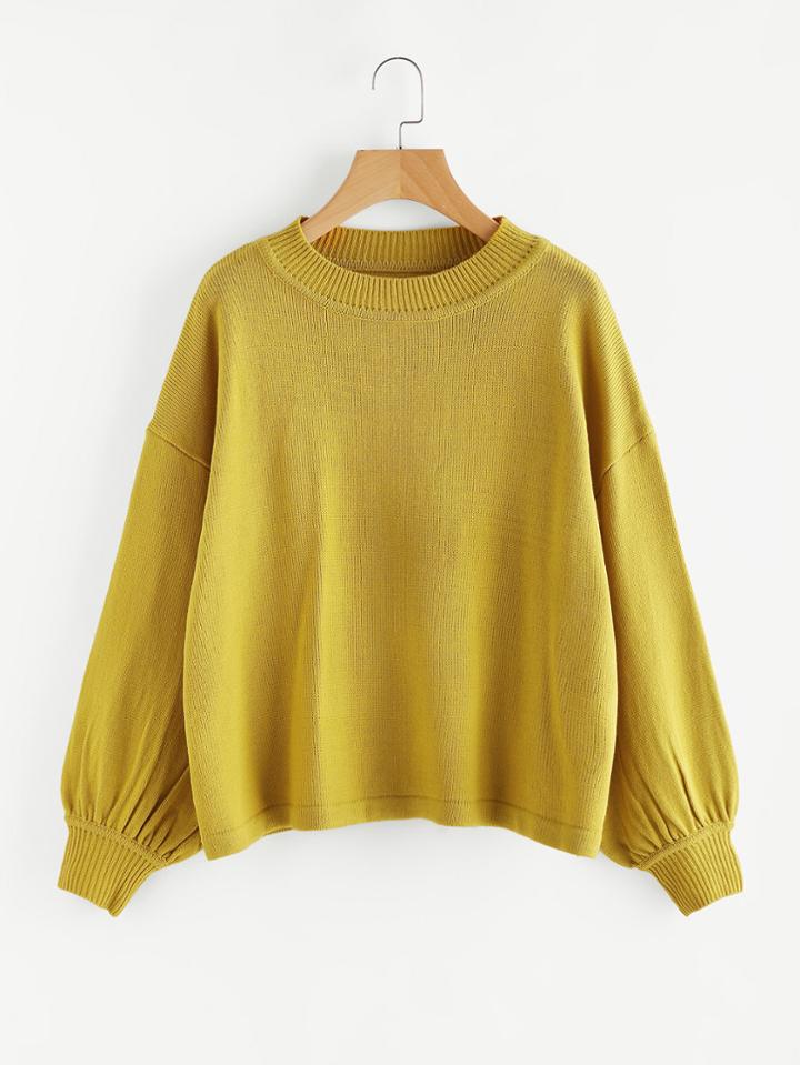 Romwe Drop Shoulder Dolman Sleeve Jumper