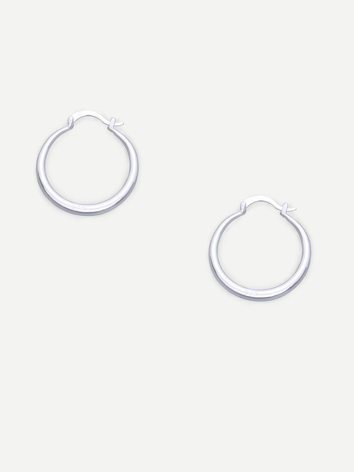 Romwe Silver Geometric Earrings
