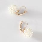 Romwe Faux Pearl Ball Clip On Earrings