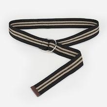 Romwe D Ring Striped Belt