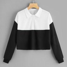 Romwe Cut And Sew Button Detail Sweatshirt