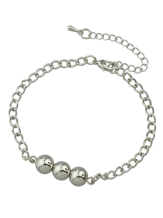 Romwe Silver Latest Design Chain Link Bracelets Set
