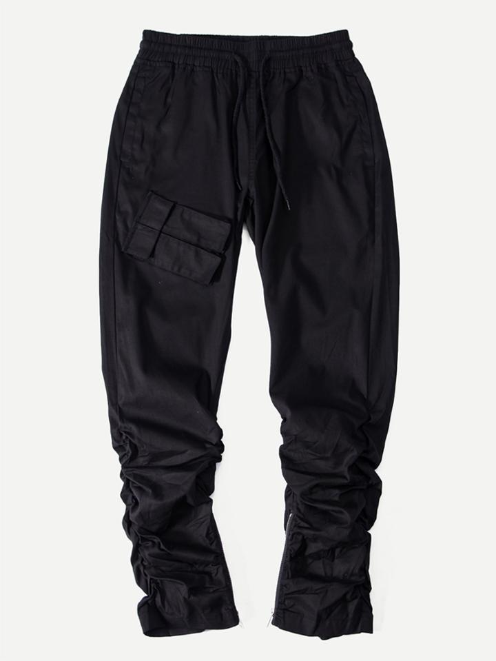 Romwe Men Zipper Hem Pants