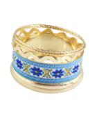 Romwe 5 Pcs Different Style Wide Bangles Set